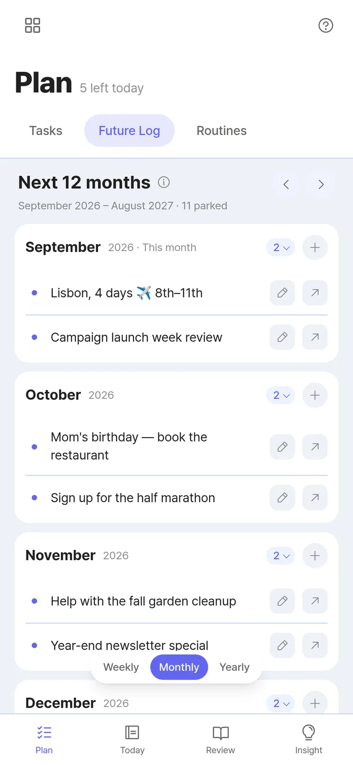 Future log
